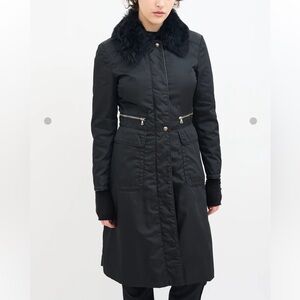 Prada nylon & shearling coat